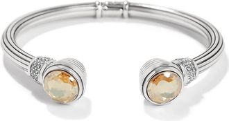 Brighton Womens Meridian Aurora Petite Hinge Bangle In Silver-Golden