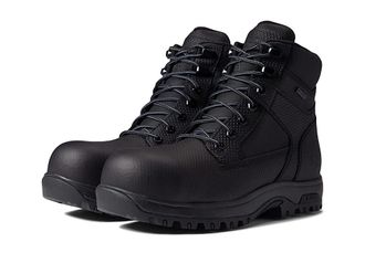Dunham 8000 Works Safety 6 Boot Mens Shoes Black Textured Leather : 7.5 D (M), Textile/Leather