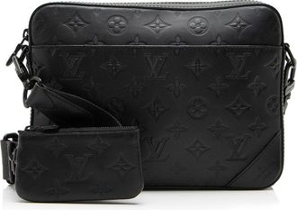 Louis Vuitton Black Monogram Shadow Duo Messenger (Authentic Pre-Loved)
