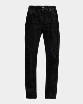 Burberry Danny Check Straight-Leg Jeans