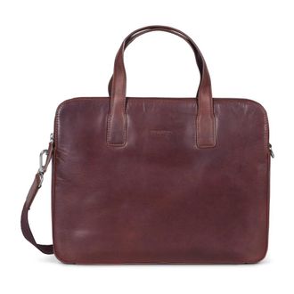 Howard London Harrison Laptop Bag - Heren - Laptoptassen - Bruin - ONE Size - Leer - Tassen