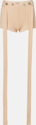 Jean Paul Gaultier Ribbed-knit cotton shorts