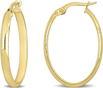 Amour 29mm Oval Hoop Earrings In 10K Yellow Gold