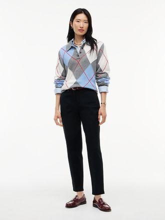 Tommy Hilfiger Womens Stretch Gabardine Slim Straight Pant - Black - 4