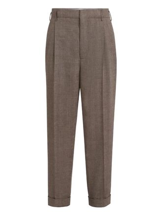 Brunello Cucinelli Pantaloni pliss&eacute; - Marrone