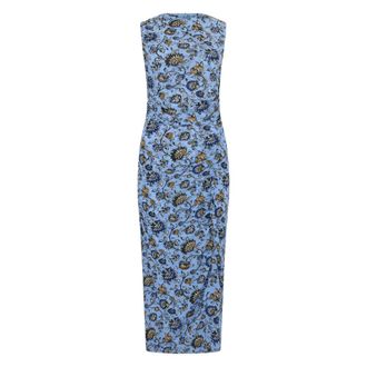 Veronica Beard Maxi Dresses, female, Blue, Size: M Sylviani Floral Midi Dress