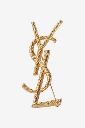 Saint Laurent Brosche aus gezwirbeltem Messing Opyum