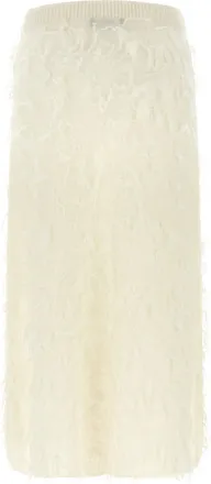 Fabiana Filippi Brushed Mohair-Blend Midi Skirt - Cream