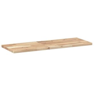 Berkfield Home Compact Floating Shelves 3 pcs 100x30x2 cm Untreated Solid Wood Acacia in Brown | Size: 100 x 30 x 2 cm