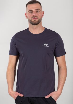 Alpha Industries Rundhalsshirt ALPHA INDUSTRIES BASIC T SMALL LOGO, Herren, Gr. S, grau (iron grau), Single Jersey, Obermaterial: 100% Baumwolle, bedruckt, schmal norm