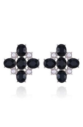 Guess Crystal Clip-On Earrings in Silver Tone at Nordstrom Rack