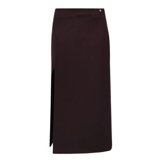 ottod'Ame Midi Skirts, female, Brown, XS, Midi Skirt in Double Jersey
