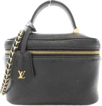 Louis Vuitton Pre-owned Monogram Ink Vanity Bag - Dames - Vintage Handtas - Zwart - ONE Size - Leer - Vintage