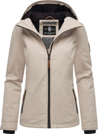 Marikoo dames overgangsjas lichtgewicht water- en windafstotend met capuchon bone