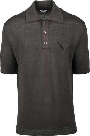 Bottega Veneta Polo in Maglia - Heren - Polos - Bruin - L - Katoen - Tops