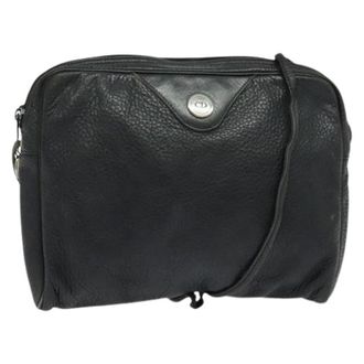 Dior Pre-owned Cross Body Bags, female, Black, Size: ONE SIZE Pre-owned Vintage Leather Shoulder Bag