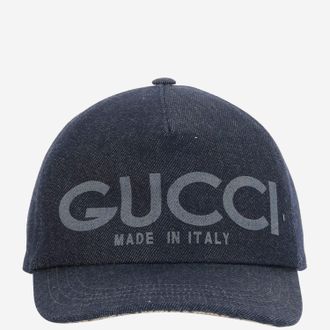 Gucci Cappello da baseball in denim laserato Gucci