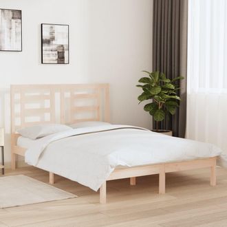 vidaXL Estructura De Cama Sin Colch&oacute;n Madera De Pino Blanca 140x200 Cm Vidaxl