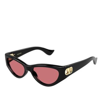 Valentino Sunglasses, female, Black, Size: ONE SIZE VLogo Signature 54mm Cat-Eye Sunglasses