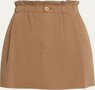 Vince Mid-Rise Cotton Mini Skirt