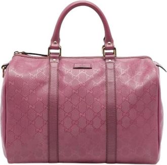 Gucci Pre-owned Canvas gucci-bags - Dames - Vintage Handtas - Roze - ONE Size - Vintage