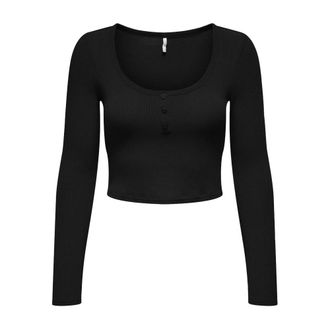 Only Mujer, Camisetas, Negro, Talla: XS