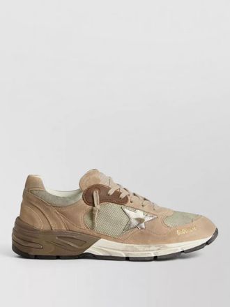 Golden Goose athletic sneakers with suede and mesh design