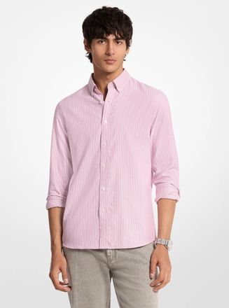 Michael Kors Classic-Fit Striped Cotton Shirt