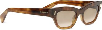 Alexander McQueen Womens Cat-Eye Sunglasses Sella Acetate
