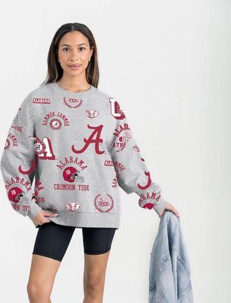 Gameday Couture Womens Gameday Couture Gray Alabama Crimson Tide Always on Repeat Fleece Sweatshirt at Nordstrom, Size Small