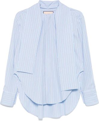 Plan C striped cotton shirt - Blue
