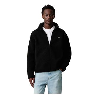 Lacoste Sherpa Zip-up Jacket - Heren - Sweatshirts & Hoodies - Zwart - Maat: L Fleece