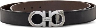 Ferragamo Gancini omkeerbare riem - Zwart