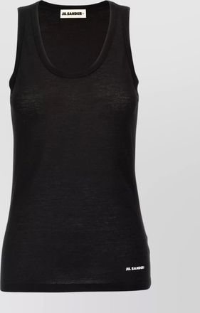 Jil Sander cotton logo tank top