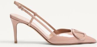Valentino Garavani VLogo Signature Patent Leather Slingback Pump 80Mm Wo