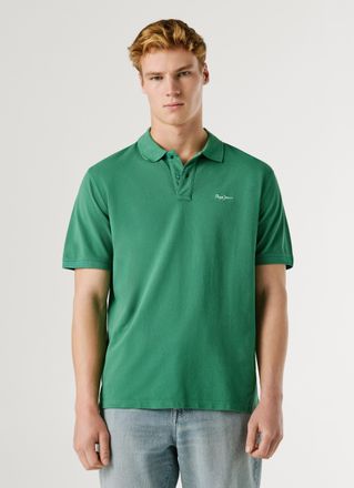 Pepe Jeans London Poloshirt PEPE JEANS OSCAR, Herren, Gr. XXL, woods gr&uuml;n, Piqu&eacute;, Obermaterial: 100% Baumwolle, bestickt, unifarben, regular fit h&uuml;ftbedeckend, Rippb&uuml;nd