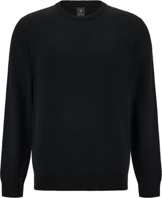 Boggi Milano Truien & Vesten, Heren, Zwart, XS, Wol, Merinowol ronde hals