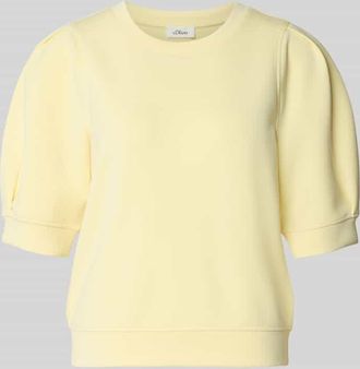 s.Oliver Red Label Regular Fit Sweatshirt aus Modal-Mix in Hellgelb, Gr&ouml;&szlig;e 34