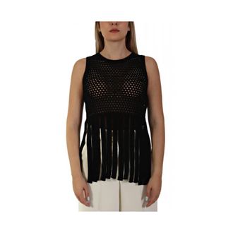 Marella Mouwloze Top - Dames - Tops zonder mouwen - Zwart - S - Tops