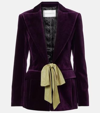 Nina Ricci Blazer de terciopelo de algod&oacute;n