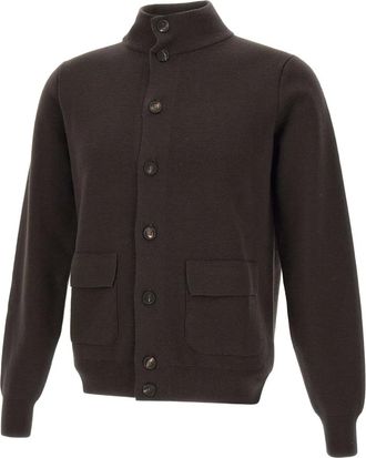 FILIPPO DE LAURENTIIS Cardigan a collo alto - Marrone