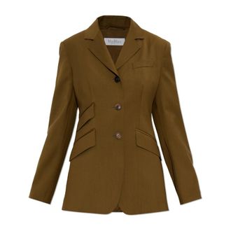 Max Mara Jassen, Dames, Groen, M, Wol, Patio Blazer