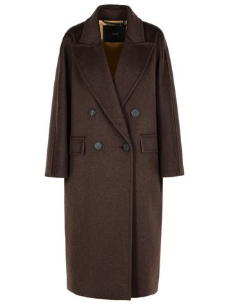 Max Mara Male Over Coat In Cachemire, Alpaca And Brown Wool