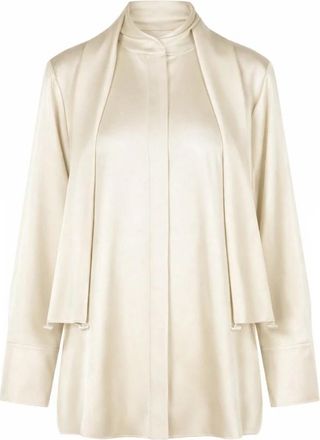 Jil Sander Shirt With Balls - Dames - Overhemden - Beige - S - Leer - Overhemden
