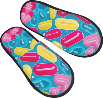 Generic Portable Mens Slipper Cute Nurse print House Slipper Breathable Womens Slippers for Travel Ladies Guest L