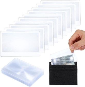 OEM Brenzoos - Lupa De Aumento 3x - 20 Unidades - Pvc - Tama&ntilde;o Cartera - Transparente - Ideal Para Lectura Y Pasatiempos - Lupa