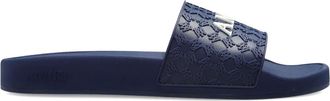 Amiri Sandali slides con logo - Blu