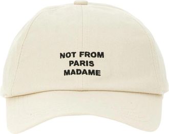 Dr&ocirc;le de Monsieur La Casquette Slogan - Heren - Petten - Beige - ONE Size - Katoen - Accessoires
