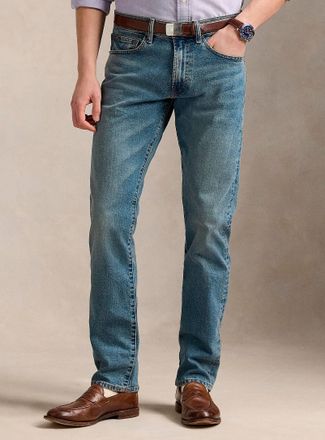 Polo Ralph Lauren Mens The Varick faded-blue jean Straight, slim fit