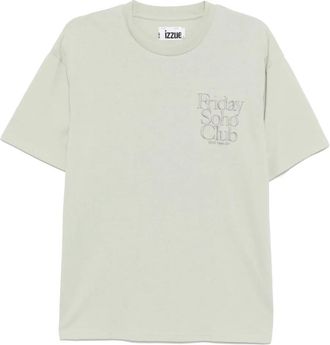 Izzue embroidered T-shirt - men - Cotton - L - Green